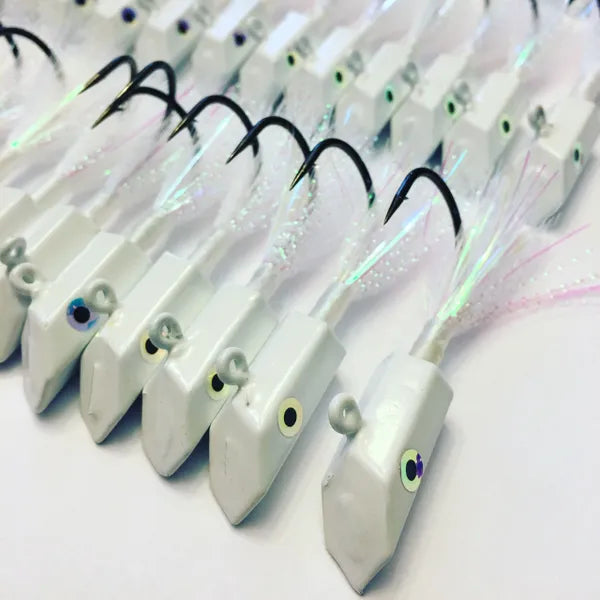 Hand Tied Hex Head: Polar White