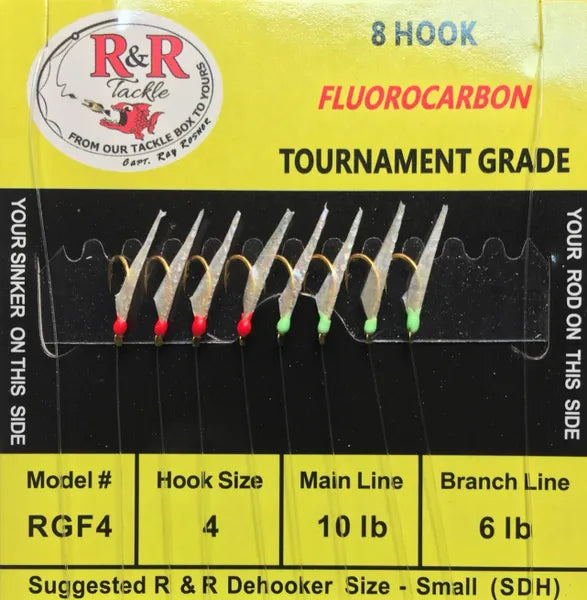 R&R Tackle's 8-Hook Sabiki Rig: Red/Green